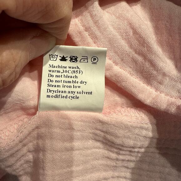 Dokotoo NWT Size Small Flutter Cap Cap Sleeve Blouse Pastel Pink 100% Cotton - Picture 5 of 11